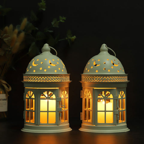 Lanternes décoratives de 8,5 pouces de hauteur (ensemble de 2) 