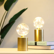 Lampe de table à piles dorée de 8 po de hauteur (Ensemble de 2) 