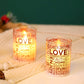 Glass Wax Battery LED Candle ( Set of 2 )