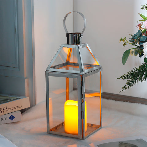 Lanterne décorative de 16 pouces de hauteur 