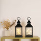 Lanterne décorative de style vintage de 9 po de hauteur (Ensemble de 2)