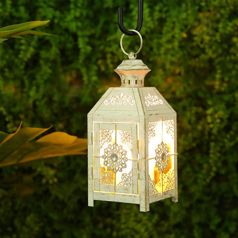 Lanterne à bougie décorative de 9,5 po de hauteur 
