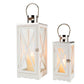 17.5''&24.5'' H Metal Decorative Candle Holders Rustic Hanging Lantern(Set of 2)