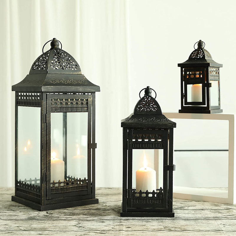 Lanternes à bougies décoratives de 9,5, 14,5 et 20 de hauteur (lot de 3)