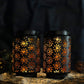 Paquet de 2 lanternes lumineuses pour l'extérieur (motif floral)