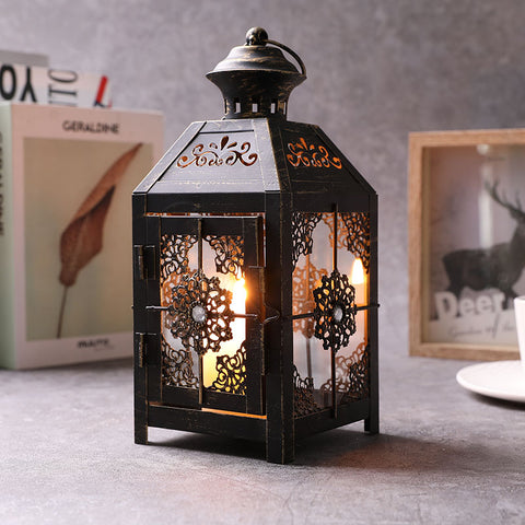 Lanterne à bougie décorative de 9,5 po de hauteur 