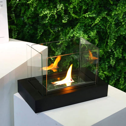JHY DESIGN’s Rectangular Tabletop Fire Bowl Pot with Four-Sided Glass