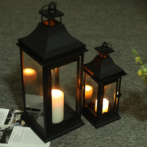 13''&19.5''Tall Outdoor Candle Lanterns（Set of 2）