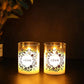 4" tall Glass Wax Battery Moving Flame LED Candle ( Set of 2) 