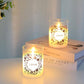 4" tall Glass Wax Battery Moving Flame LED Candle ( Set of 2) 