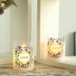 4" tall Glass Wax Battery Moving Flame LED Candle ( Set of 2) 