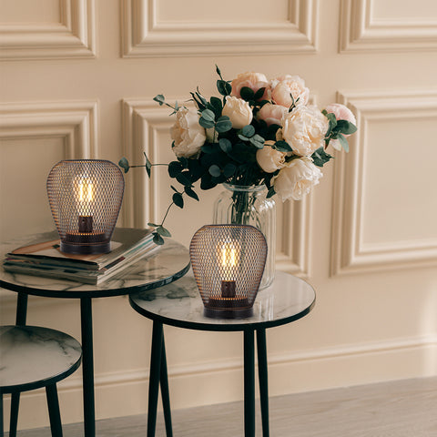 Lampe de table d’extérieur alimentée par batterie de 6,7 po de hauteur (Ensemble de 2) 