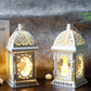 8'' High Metal Vintage Hanging Battery Operated Decorative Lantern with LED Fairy Lights (Set of 2 )