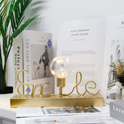 Lampe décorative sans fil avec guirlande lumineuse blanc chaud (sourire) 