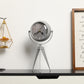 12.5"H Wrought Iron Glass Standing Clock (Elegant Grey)