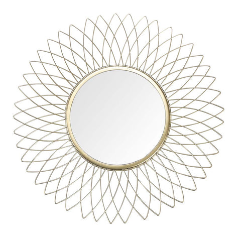 Miroir décoratif doré 14,5" 