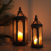 Lanternes à bougies décoratives de 18 po et 24,5 po de hauteur