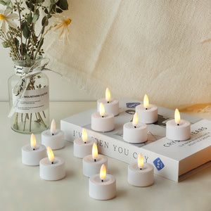 Paquet de 12 bougies chauffe-plat vacillantes sans flamme à piles