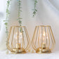 7'' Tall Metal Lamp Mini Cage Shape Cordless Table Battery Lanterns(Set of 2)