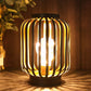 Lampe décorative à cage en métal alimentée par batterie de 8,7 po de hauteur 