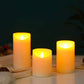 Flammenlose LED-Kerzen mit 3D-Effekt aus echtem Wachs (3er-Set)