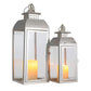 20.5"&15" High Stainless Steel Decorative Candle Lanterns ( Set of 2 )