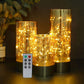 6/8/10inch High Battery Glass Decorative Lights（Set of 3） 