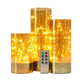 6/8/10inch High Battery Glass Decorative Lights（Set of 3） 