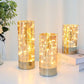 6/8/10inch High Battery Glass Decorative Lights（Set of 3） 