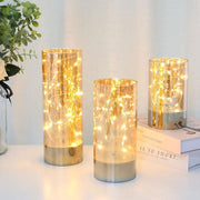 6/8/10inch High Battery Glass Decorative Lights（Set of 3） 