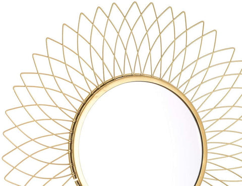 Miroir décoratif doré 14,5" 