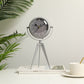 Horloge sur pied en verre et fer forgé de 12,5 po de hauteur (gris élégant)
