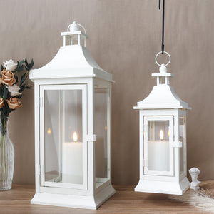 19.5''&13''Tall Set of 2 Outdoor Candle Lanterns