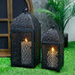 12''&16.5'' High Vintage Hanging Decorative Candle Lantern(Set of 2)