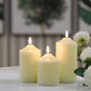 4/5/6inch High 3D Flameless Candles (Set of 3)