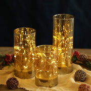 Lumières décoratives en verre à batterie haute de 6/8/10 pouces (lot de 3)