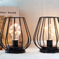7'' Tall Metal Lamp Mini Cage Shape Cordless Table Battery Lanterns(Set of 2)