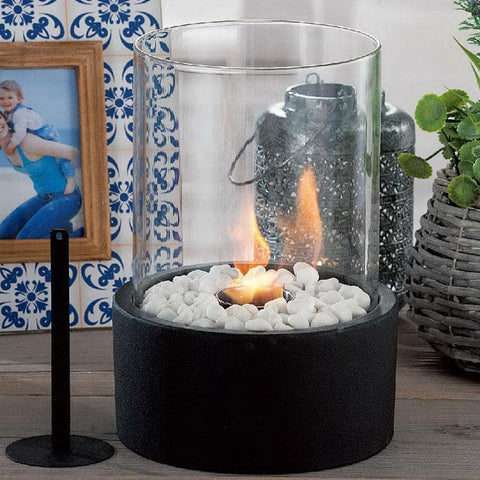 8.25''x 8.25''x 11.5''Tabletop Fireplace (Extra Large Black) 