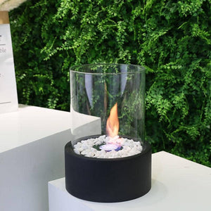 8.25''x 8.25''x 11.5''Tabletop Fireplace (Extra Large Black)
