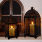 12''&16.5'' High Vintage Hanging Decorative Candle Lantern(Set of 2)