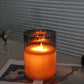 8" High 3-Wick Glass Flameless Candles
