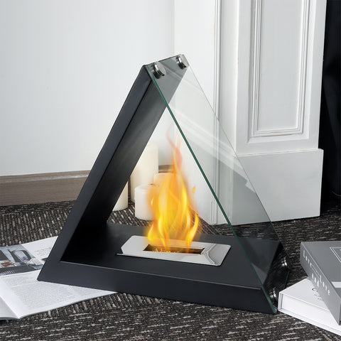 15,5" x 8" x 14,5" Tischkamin aus Glas