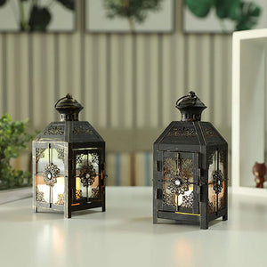 9.5" High Decorative Candle Lantern （ Set of 2 ）
