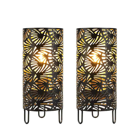9''High Metal Lamp Battery Powered Metal Lamp（Set of 2） 