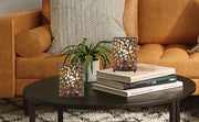 Ensemble de 2 lampes sans fil vintage de 6,5 po de hauteur avec guirlande lumineuse (noir) 