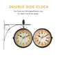 Horloge double face intérieure/extérieure de 12 po de hauteur