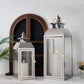 20.5"&15" High Stainless Steel Decorative Candle Lanterns ( Set of 2 )