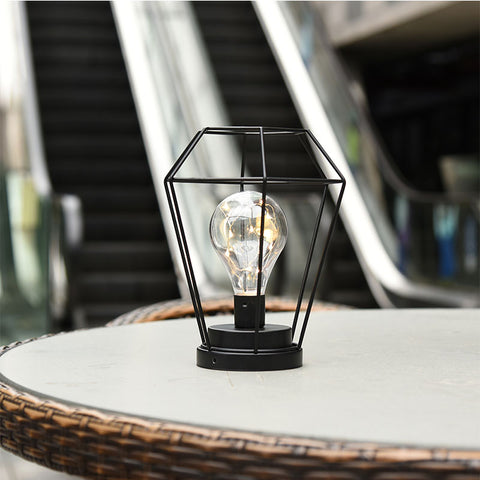 Lampe de table d'extérieur alimentée par batterie de 8,5 po de hauteur 