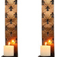 22,5''H Metall-Kerzenleuchter, Wanddekoration, Kerzenhalter (2er-Set) 