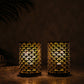 6.5'' Tall Metal Table Lamp Battery Lanterns(Set of 2)